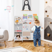 Load image into Gallery viewer, Wooden Children Storage Cabinet with Storage Bins
