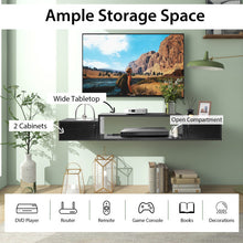 Load image into Gallery viewer, 55 Inches Floating TV Stand with Power Outlet-Black
