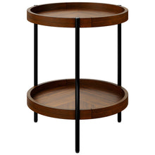 Load image into Gallery viewer, 2-Tier Retro End Table with Bottom Shelf
