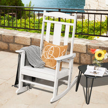 Load image into Gallery viewer, All-Weather HDPE Patio Rocking Chair for Garden-White
