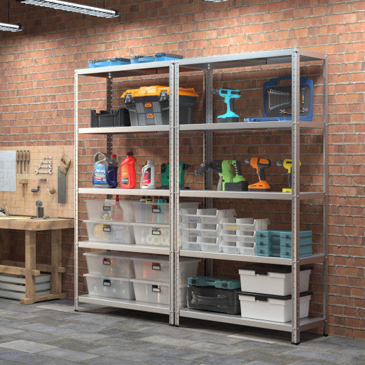 5-Tier Metal Utility Storage Rack for Free Combination-Silver