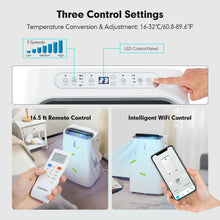 Load image into Gallery viewer, 14000 BTU Portable Air Conditioner with APP and WiFi Control-White
