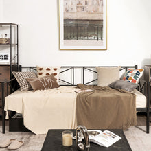 Load image into Gallery viewer, Metal Daybed Frame Twin Size with Slats-Black
