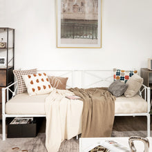 Load image into Gallery viewer, Metal Daybed Frame Twin Size with Slats-White
