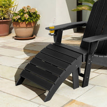Load image into Gallery viewer, Adirondack Folding Ottoman with All Weather HDPE-Black
