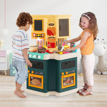 Load image into Gallery viewer, 67 Pieces Kid&#39;s Kitchen Playset with Vapor and Boil Effects-Green
