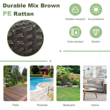 Load image into Gallery viewer, 2 Pieces Patio Rattan Wicker Bar Stool Chairs-Brown
