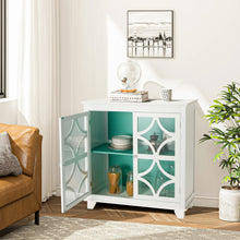 Load image into Gallery viewer, Kitchen Buffet Sideboard with Glass Doors and Adjustable Shelf-Green
