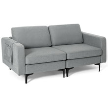 Load image into Gallery viewer, 1/2/3/4-Seat Convertible Sectional Sofa with Reversible Ottoman-2-Seat
