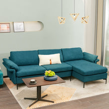 Load image into Gallery viewer, Extra Large Modular L-shaped Sectional Sofa with Reversible Chaise for 4-5 People-Peacock Blue
