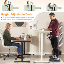 Load image into Gallery viewer, Electric Standing Desk Adjustable Stand up Computer Desk Anti-collision-White

