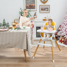 Load image into Gallery viewer, 4-in-1 Convertible Baby High Chair Infant Feeding Chair with Adjustable Tray-Yellow
