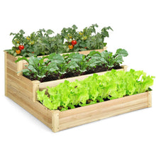 Load image into Gallery viewer, 3-Tier Raised Garden Bed Wood Planter Kit for Flower Vegetable Herb

