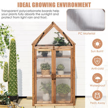 Load image into Gallery viewer, Cold Frame Mini Wooden Greenhouse for Vegetable and Flower-Brown
