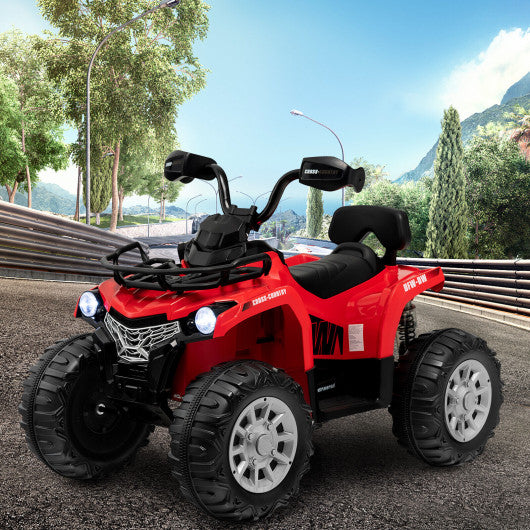 12V Kids Ride On ATV 4 Wheeler with MP3 and Headlights-Red