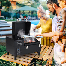Load image into Gallery viewer, Portable Pellet Grill and Smoker Tabletop with Temperature Probe-Black
