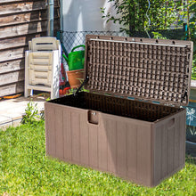 Load image into Gallery viewer, 105 Gallon All Weather Large Deck Box Lockable Storage Container
