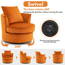 Load image into Gallery viewer, Modern 360° Swivel Barrel Chair with No Assembly Needed-Orange
