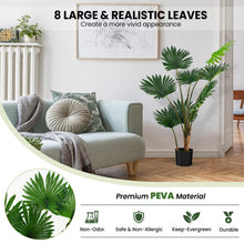 Load image into Gallery viewer, 4 Feet Artificial Fan Palm Tree with Cement Pot
