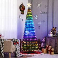 Load image into Gallery viewer, 6.2 Feet Pop-up Lighted Christmas Tree with 282 RGB LED Lights-Green
