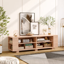 Load image into Gallery viewer, TV Stand Modern Wood Storage Console Entertainment Center-Natural
