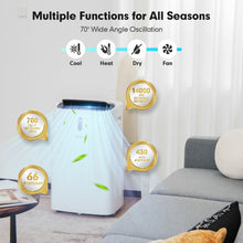 Load image into Gallery viewer, 14000 BTU Portable Air Conditioner with APP and WiFi Control-White
