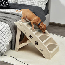 Load image into Gallery viewer, 4 Steps Folding Pet Stairs with Safe Side Rail-Beige
