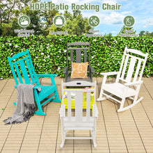 Load image into Gallery viewer, All-Weather HDPE Patio Rocking Chair for Garden-White
