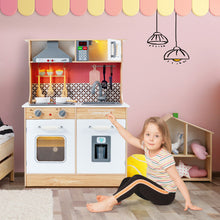 Load image into Gallery viewer, Multi-Functional Wooden Kids Kitchen Playset with Lights and Sounds
