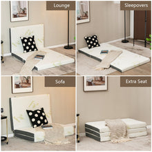 Load image into Gallery viewer, Queen 3 Inch Tri-fold Memory Foam Floor Mattress Topper Portable with Carrying Bag-S
