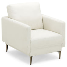 Load image into Gallery viewer, Modern Upholstered Accent Chair with Removable Backrest Cushion-White
