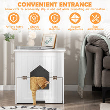 Load image into Gallery viewer, Cat Litter Box Enclosure with Flip Magnetic Half Door-White
