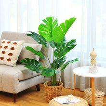 Load image into Gallery viewer, 4 Feet Artificial Monstera Deliciosa Tree with 10 Leaves of Different Sizes
