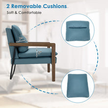 Load image into Gallery viewer, Single Sofa Chair with Extra-Thick Padded Backrest and Seat Cushion-Blue
