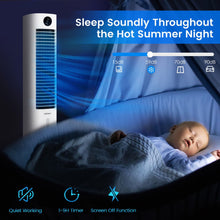 Load image into Gallery viewer, 42 Inch 3-in-1 Portable Evaporative Air Cooler Tower Fan with 9H Timer Remote-White

