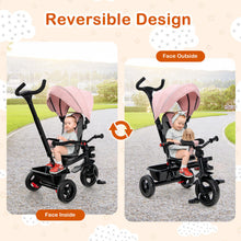 Load image into Gallery viewer, 4-in-1 Baby Tricycle Toddler Trike with Convertible Seat-Pink
