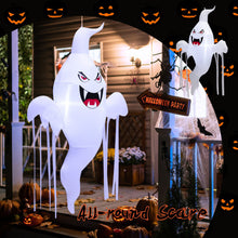 Load image into Gallery viewer, 5 Feet Tall Halloween Inflatable Hanging Ghost Decoration with LED Light
