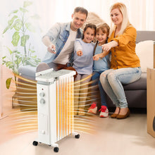Load image into Gallery viewer, 1500W Portable Oil Filled Radiator Heater with 3 Heat Settings-White

