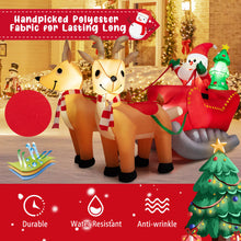Load image into Gallery viewer, 7.2 Feet Long Christmas Inflatable Santa Rides Sled with LED Lights
