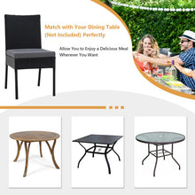 Load image into Gallery viewer, Set of 4 Patio Rattan Wicker Dining Chairs Set with Soft Cushions-Black
