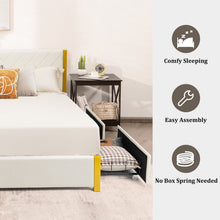 Load image into Gallery viewer, Full Size/Queen Size Upholstered Bed Frame with Adjustable Headboard and 4 Drawers-Full Size
