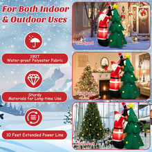 Load image into Gallery viewer, 6 Feet Inflatable Christmas Tree and Santa Claus with LED and Air Blower

