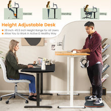 Load image into Gallery viewer, Electric Standing Desk Adjustable Stand up Computer Desk Anti-collision-Black
