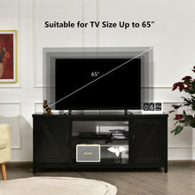 Load image into Gallery viewer, 59 Inches TV Stand Media Console Center with Storage Cabinet-Black
