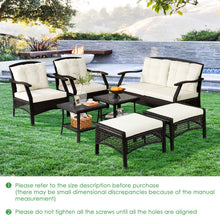 Load image into Gallery viewer, 7 Pieces Outdoor Patio Furniture Set with Waterproof Cover
