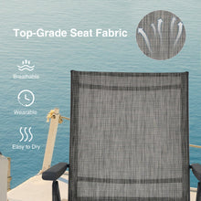 Load image into Gallery viewer, 2 Pieces Foldable Chaise Lounge Chair with 2-Position Footrest-Gray
