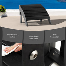 Load image into Gallery viewer, Adirondack Folding Ottoman with All Weather HDPE-Black
