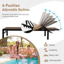 Load image into Gallery viewer, 6-Position Chaise Lounge Chairs with Rustproof Aluminium Frame-Brown
