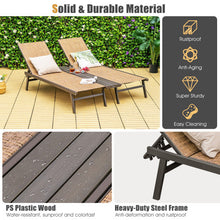 Load image into Gallery viewer, 2-Person Patio Chaise Lounge with Middle Panel-Brown

