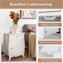 Load image into Gallery viewer, Nightstand Bed Side End Table with Drawer Cabinet and Curved Legs
